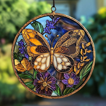 Floral Butterfly WX1002096CL Suncatcher