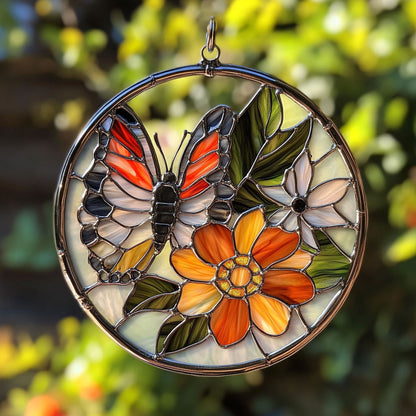 Floral Butterfly WX1002099CL Suncatcher