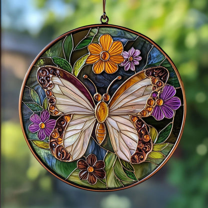Floral Butterfly WX1002100CL Suncatcher