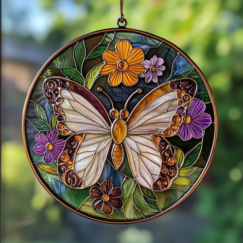 Floral Butterfly WX1002100CL Suncatcher