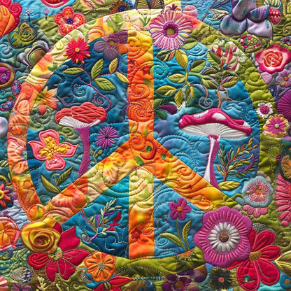 Florals Hippie Sign WM2308041CL Quilt