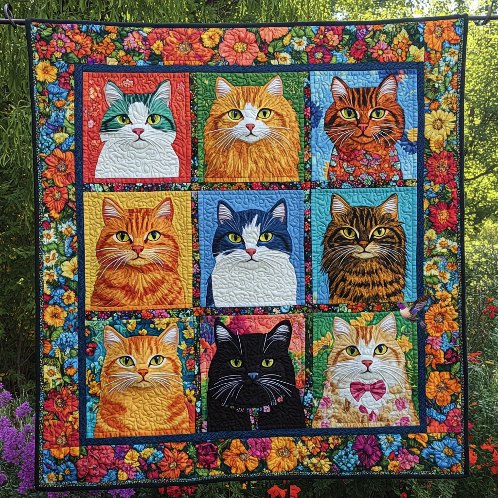 Flower Cat WJ1010024CL Quilt