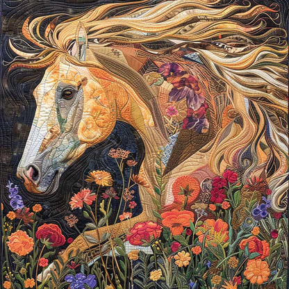 Flower Horse WJ1609009CL Quilt