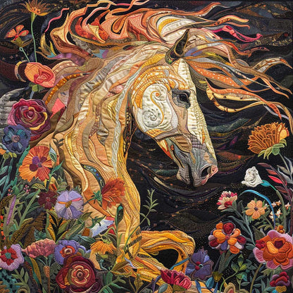 Flower Horse WJ1609010CL Quilt