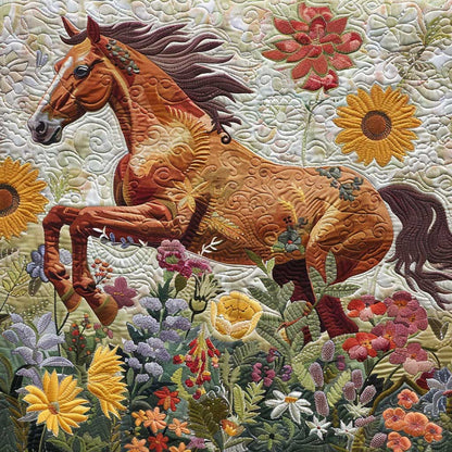 Flower Horse WJ2008017CL Quilt