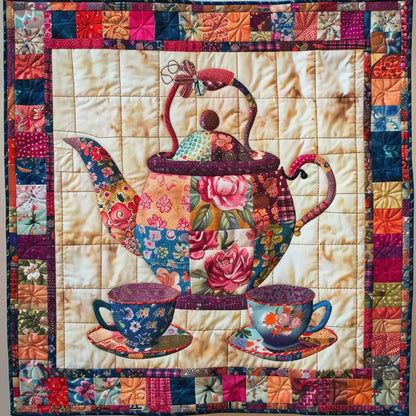 Flower Patchwork Teaset WJ1009013CL Quilt
