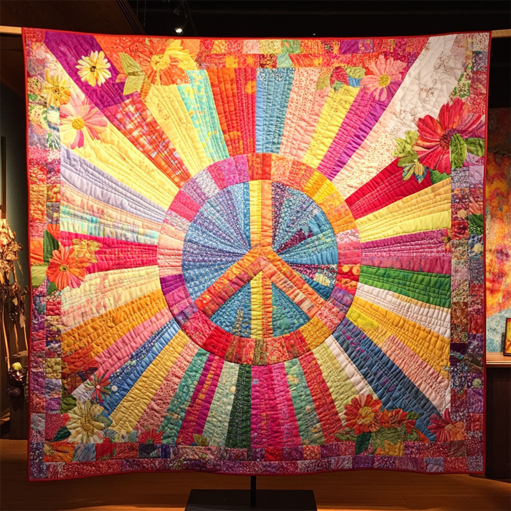 Flower Radiant Peace WJ1903013CL Quilt