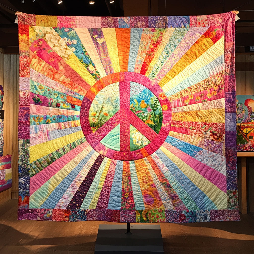 Flower Radiant Peace WJ2003018CL Quilt