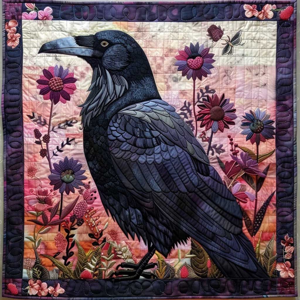 Flower Raven WJ0609009CL Quilt