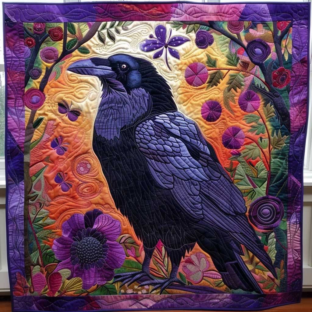 Flower Raven WJ0909016CL Quilt