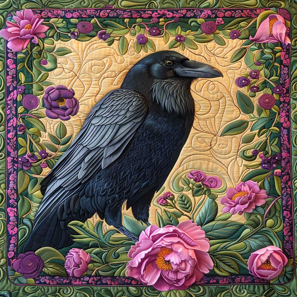 Flower Raven WJ2708014CL Quilt