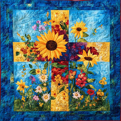 Flowers Cross WM0308025CL Quilt