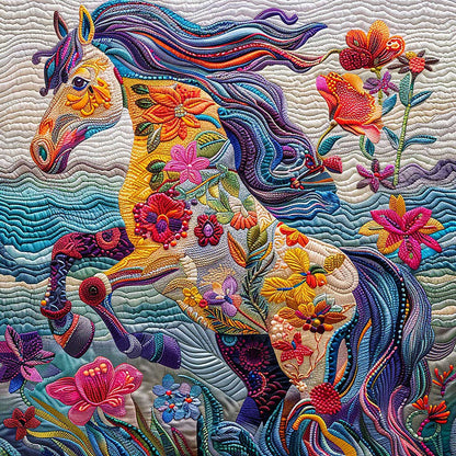 Flowers Horse WM1308003CL Quilt