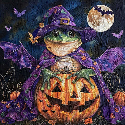 Frog Witch Halloween WM1008088CL Quilt