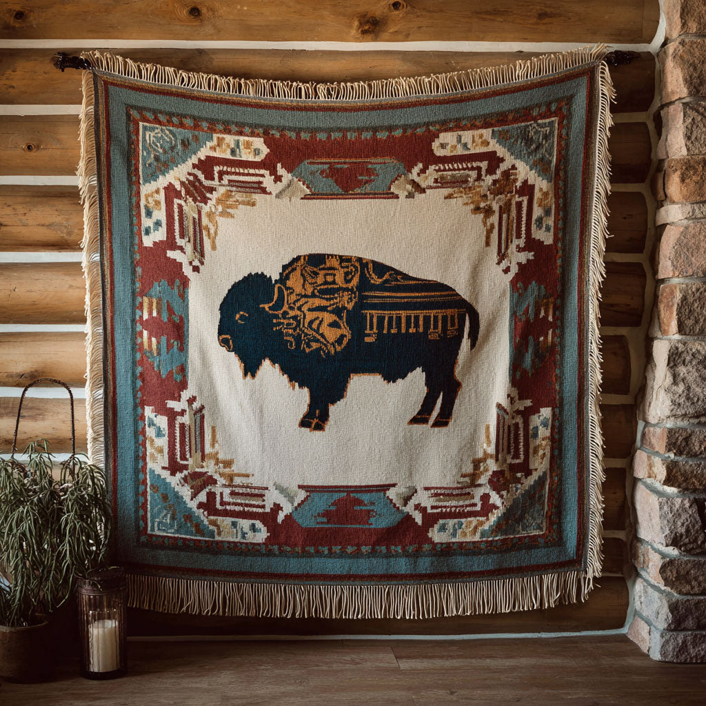 Frontier Bison CP2301013CL  Woven Throw Blanket