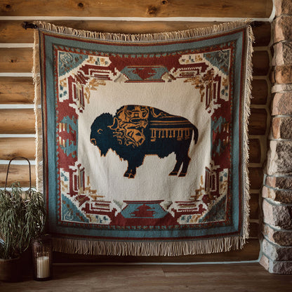 Frontier Bison CP2301013CL  Woven Throw Blanket