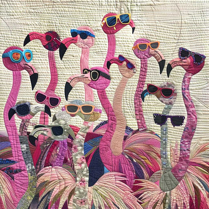 Funny Pink Flamingo WM1908025CL Quilt