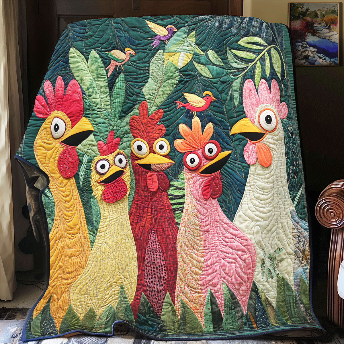 Funny Chicken WX0702041CL Quilt