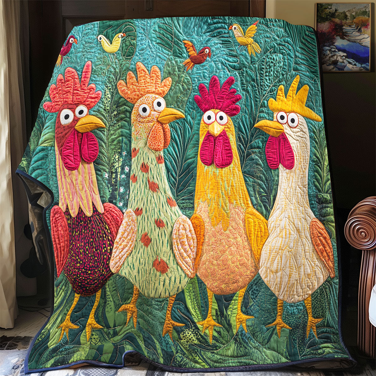 Funny Chicken WX0702043CL Quilt