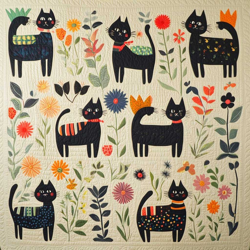 Garden Cats WM0308037CL Quilt