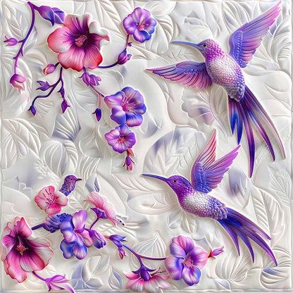 Garish Pink-Purple Hummingbirds Love WM0509015CL Quilt