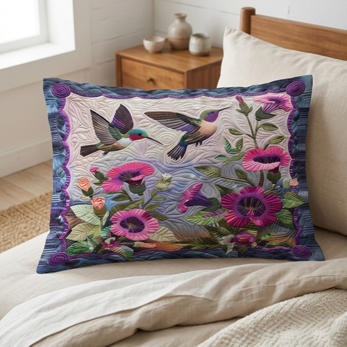Hummingbird XR1003001CL Quilted Bedding Pillow Case