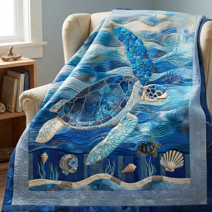 Blue Sea Turtle XR3010012CL Quilt
