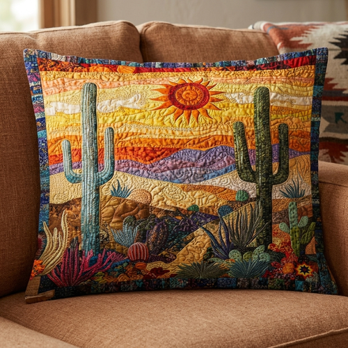 Cactus Desert XR1103002CL Quilted Bedding Pillow Case