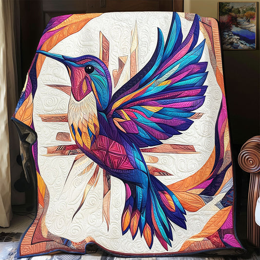 Geometric Hummingbird WY1001160CL Quilt
