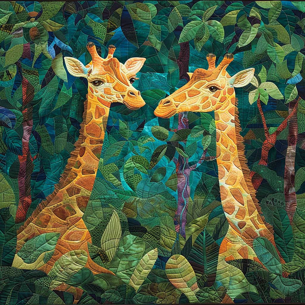 Giraffe Couple WJ1009015CL Quilt
