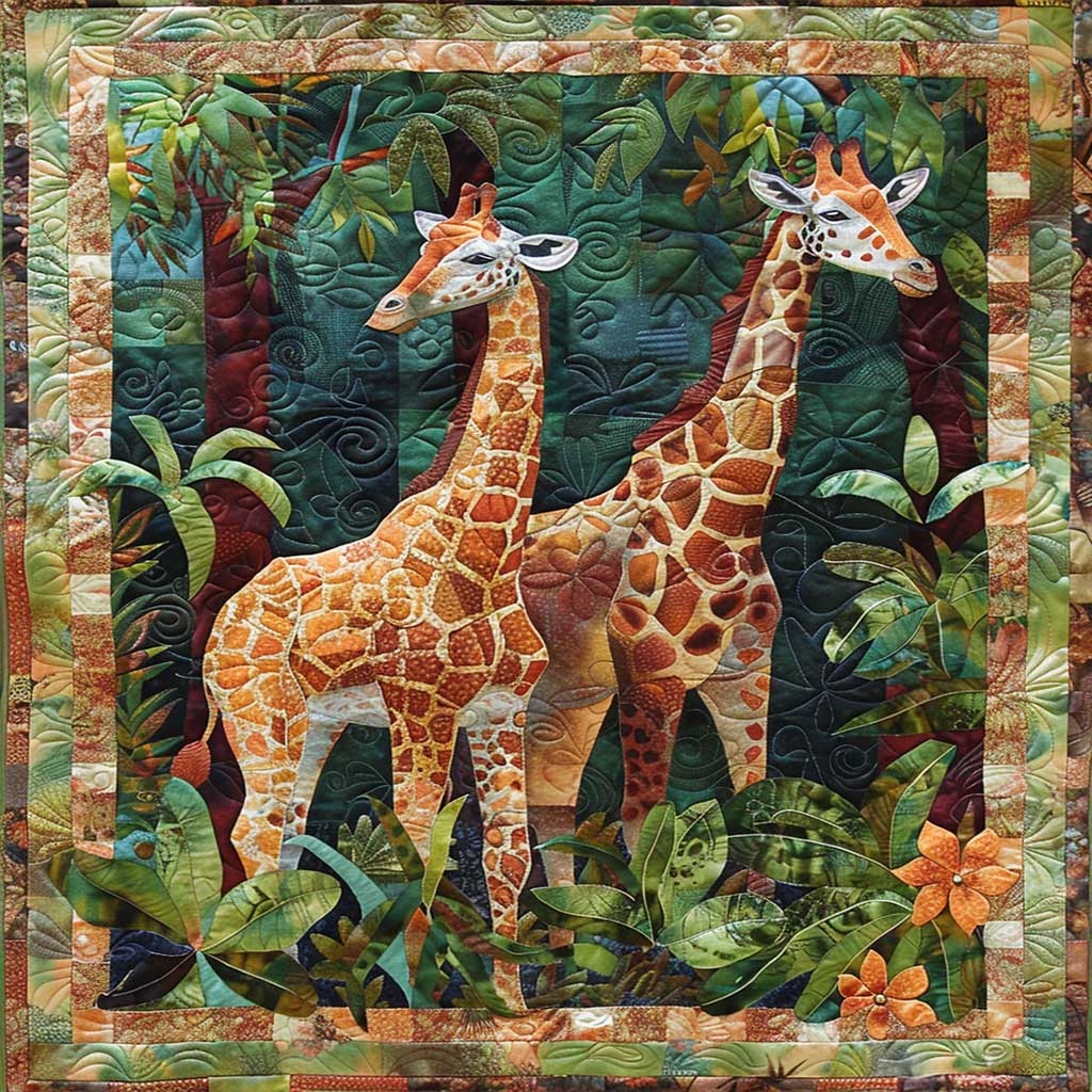 Giraffe Couple WJ1009016CL Quilt