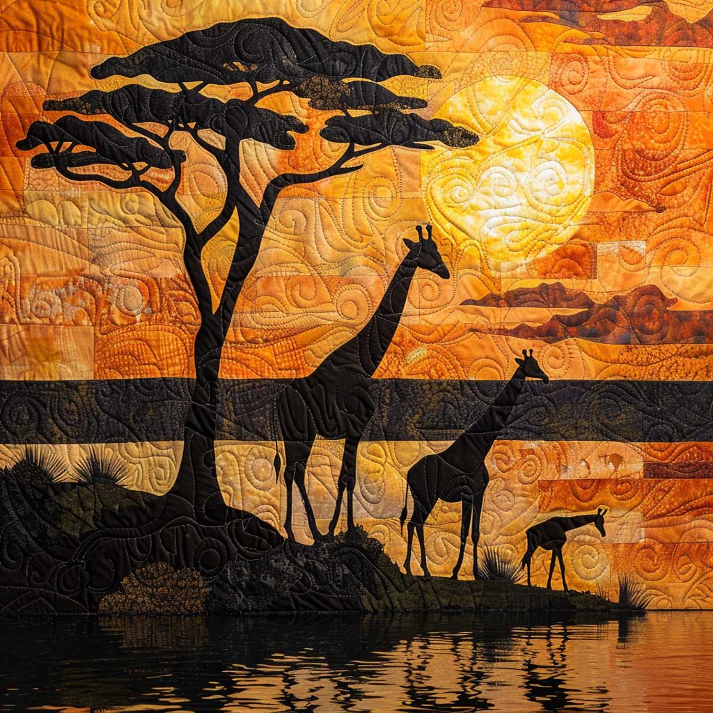 Giraffe Family WJ2008018CL Quilt