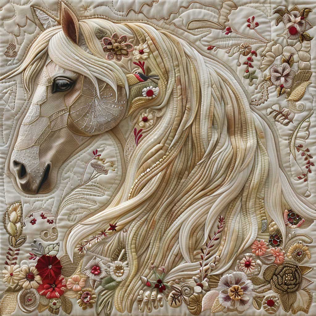 Horse Starry Winter WN1310021CL Quilt main image 1