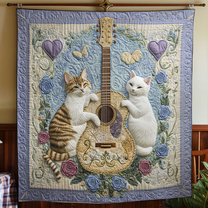 Guitar And Couple Cat WY1001165CL Quilt