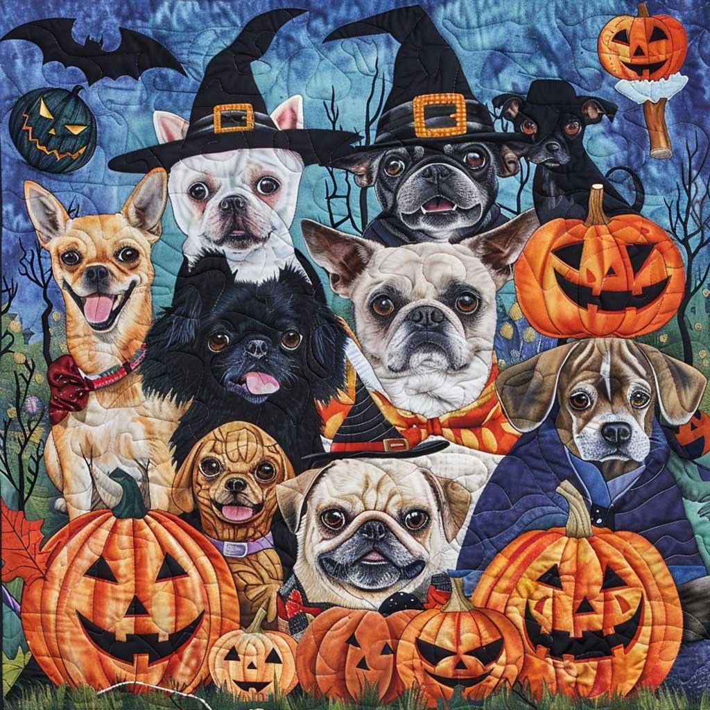 Halloween Dogs WM2308051CL Quilt