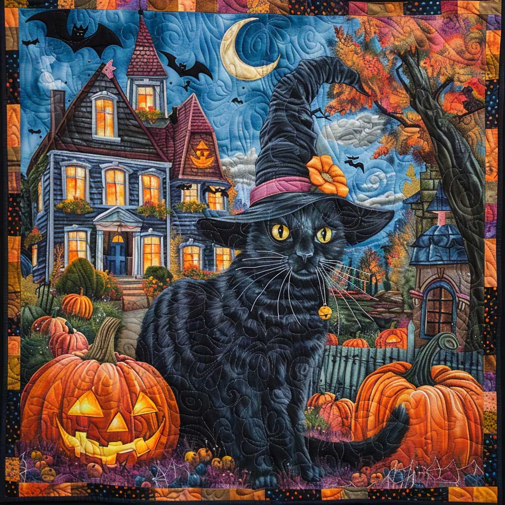 Halloween Night Cat WM2808018CL Quilt