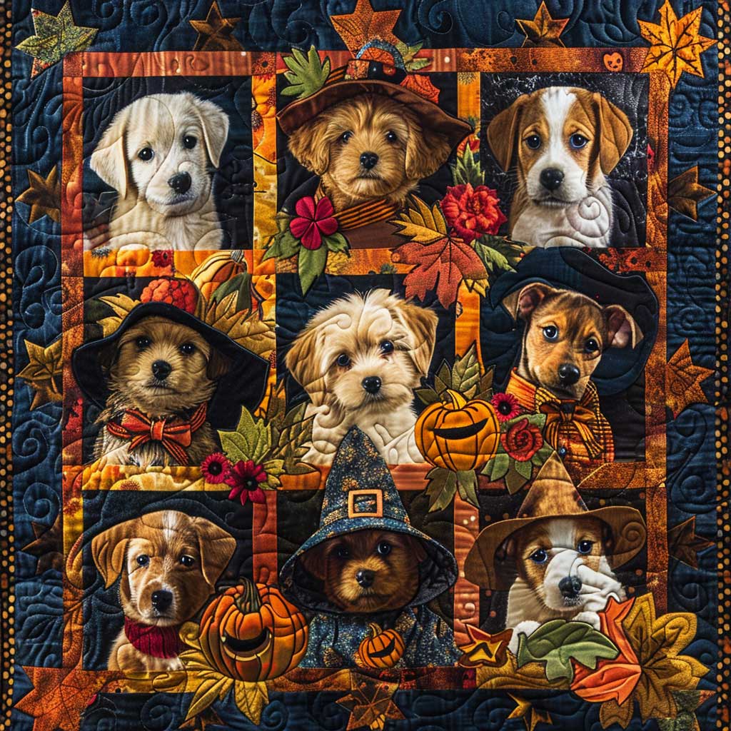 Halloween Puppies WJ0509016CL Quilt