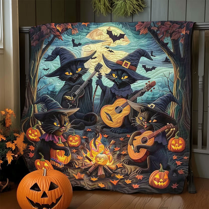 Black Cat And Halloween Melodies WO1408003CL Quilt