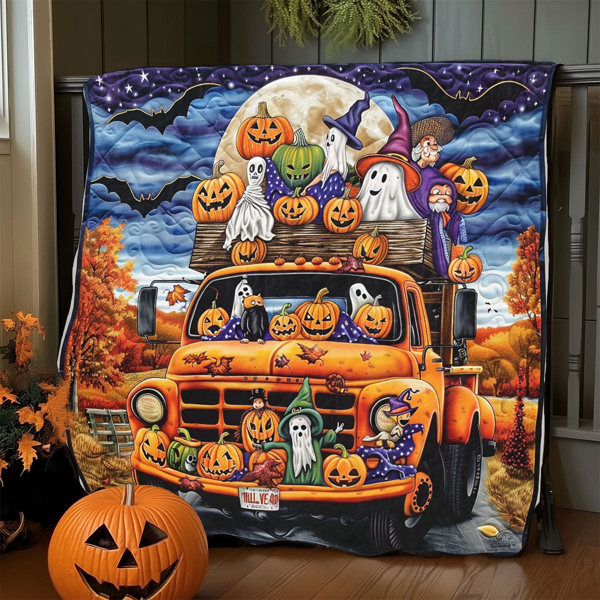 Nighttime Halloween Journey WO1408013CL Quilt