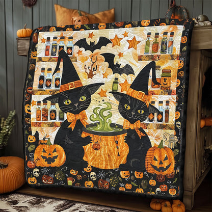 A Cat's Halloween Magic WO1308012CL Quilt