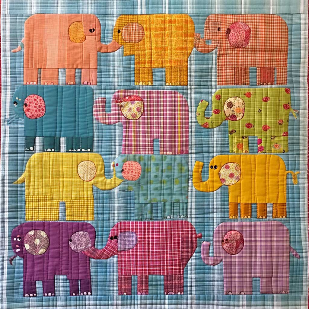 Happy Elephants WM0508023CL Quilt