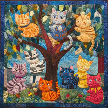 Happy Morning Cats WM0608016CL Quilt
