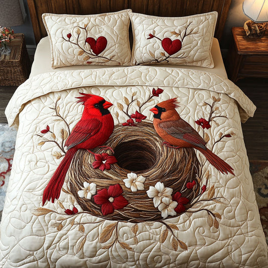 Heartfelt Cardinal WJ1202025CL Duvet Cover Set