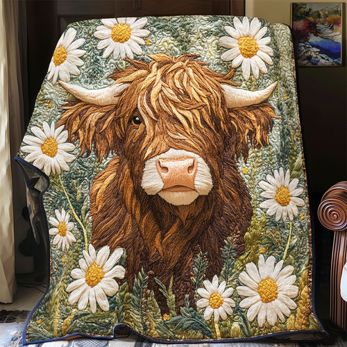 Highland Cow Daisy WX0702046CL Quilt