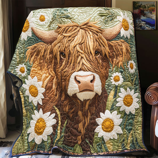 Highland Cow Daisy WX0702048CL Quilt
