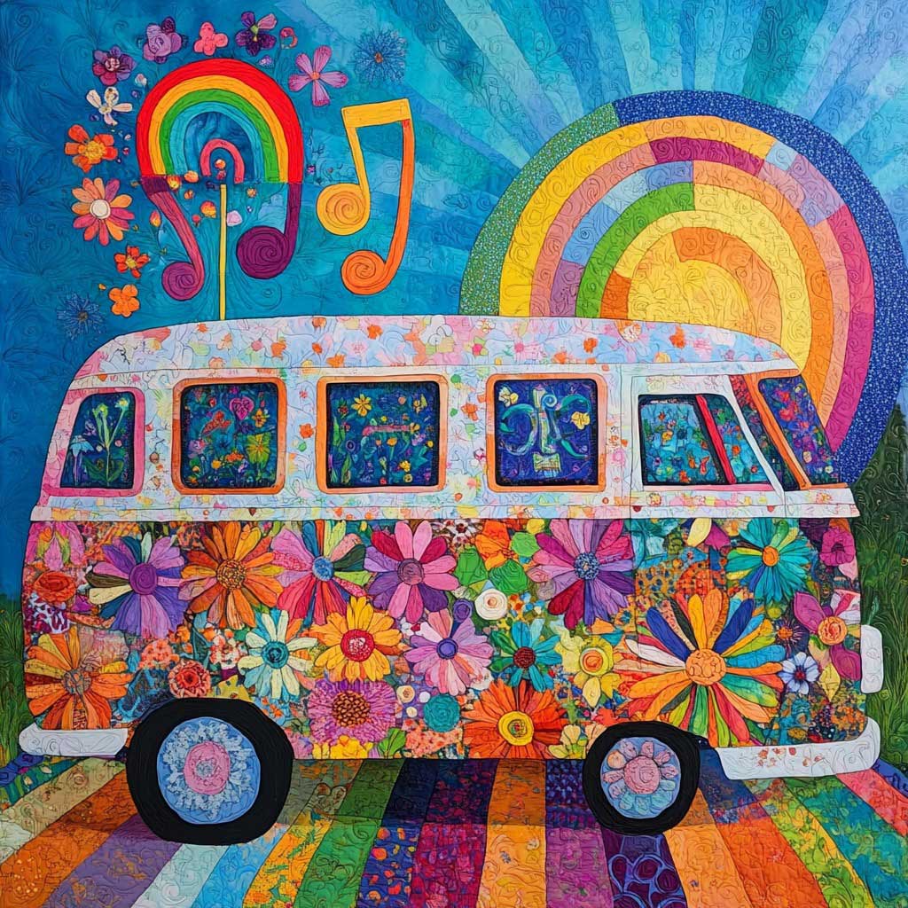 Hippie Camper Van WM0208018CL Quilt