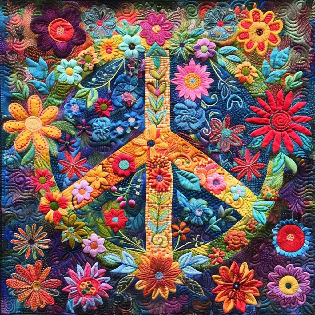 Hippie Flowers WM0608022CL Quilt