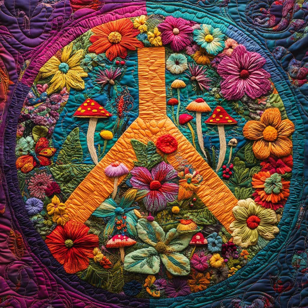 Hippie Peace WM0208019CL Quilt