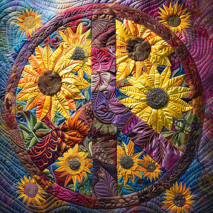 Hippie Sunflowers WM1408062CL Quilt