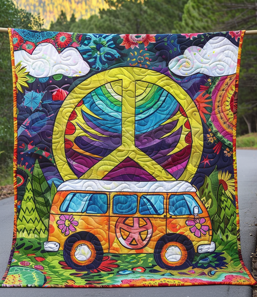 Hippie Hippy Car WJ0308021CL Quilt